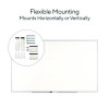 Melamine Dry Erase Board, 60" x 36", White Surface, Gray/Natural Aluminum Frame