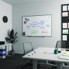 Magnetic Steel Dry Erase Board, 48" x 72", White Surface, Gray/Natural Aluminum Frame