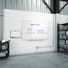 Magnetic Steel Dry Erase Board, 48" x 72", White Surface, Gray/Natural Aluminum Frame