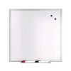 Magnetic Steel Dry Erase Board, 24" x 24", White Surface, Gray/Natural Aluminum Frame