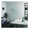 Magnetic Tempered Glass Dry Erase Board, 36" x 24", White Surface