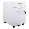 Essentials Mobile Pedestal File, Left Or Right, 3-Drawers: Box/Box/File, Legal/Letter, White, 15.6" X 21.3" X 24.3"