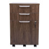 Essentials Mobile Pedestal File, Left Or Right, 3-Drawers: Box/Box/File, Legal/Letter, Espresso, 15.6" X 21.3" X 24.3"