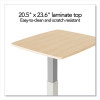 Essentials Sit-Stand Single-Column Mobile Workstation, 23.6" x 20.5" x 29.6" To 44.2", Natural Wood/Light Gray