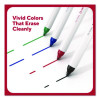 Pen Dry Erase Markers, Bullet Fine Tip, Assorted Colors, 12/Pack