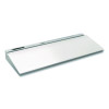 Glass Desktop Dry Erase Board, 18.1" x 5.9", White Surface, Aluminum Frame