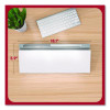 Glass Desktop Dry Erase Board, 18.1" x 5.9", White Surface, Aluminum Frame