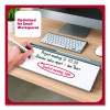 Glass Desktop Dry Erase Board, 18.1" x 5.9", White Surface, Aluminum Frame