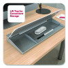 Glass Desktop Dry Erase Board, 18.1" x 5.9", White Surface, Aluminum Frame