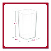 Stackable Plastic Pencil Cup, 2.61 x 2.61 x 4.3, Clear