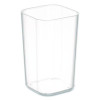 Stackable Plastic Pencil Cup, 2.61 x 2.61 x 4.3, Clear