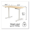 Essentials Electric Sit-Stand Two-Column Workstation, 47.2" x 23.6" x 28.7" To 48.4", Natural Wood/Light Gray
