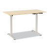 Essentials Electric Sit-Stand Two-Column Workstation, 47.2" x 23.6" x 28.7" To 48.4", Natural Wood/Light Gray