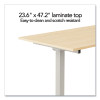 Essentials Electric Sit-Stand Two-Column Workstation, 47.2" x 23.6" x 28.7" To 48.4", Natural Wood/Light Gray