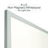 Melamine Dry Erase Board, 48" x 36", White Surface, Gray/Natural Aluminum Frame