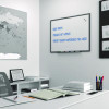 Magnetic Porcelain Dry Erase Board, 48" x 36", White Surface, Gray/Natural Aluminum Frame