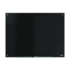 Tempered Glass Dry Erase Board, 48" x 36", Black Surface