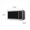 1.5 Cu Ft Countertop Microwave, 1,000 W, Stainless Steel/Black