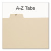 A-Z Index Card Dividers, Pre-Printed, 1/5-Cut Top Tab, For 4 x 6 Cards, Manila, 25/Set