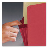 Colored File Pockets, 1.75" Expansion, Letter Size, Red, 25/Box