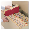 Colored File Pockets, 1.75" Expansion, Letter Size, Red, 25/Box