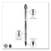 Vision Elite Rollerball Pen, Stick, Bold 0.8 Mm, Black Ink, White/Black/Clear Barrel, 4/Pack