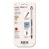 Vision Elite Rollerball Pen, Stick, Bold 0.8 Mm, Black Ink, White/Black/Clear Barrel, 4/Pack