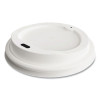 Plastic Hot Cup Lids, Fits 10 Oz/12 Oz/16 Oz Hot Cups, White, 50/Pack