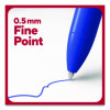 Quick Dry Gel Pen, Retractable, Fine 0.5 Mm, Blue Ink, Blue Barrel, 5/Pack