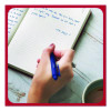 Quick Dry Gel Pen, Retractable, Fine 0.5 Mm, Blue Ink, Blue Barrel, 5/Pack