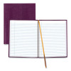 Executive Notebook With Ribbon Bookmark, 1-Subject, Medium/College Rule, Grape Cover, (75) 10.75 x 8.5 Sheets