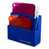 Versanotes Desk Organizer, 3 Compartments, 4.7 x 0.4 x 2.05, Blue, Plastic