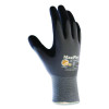 Ultimate Seamless Knit Nylon Gloves, Nitrile Microfoam Grip: Palm/Fingers/Knuckles, En388: 4131, X-Large, Gray, 12 Pairs