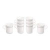 Classicware Plastic Coffee Mugs, 8 Oz, White, 8/Pack, 24 Packs/Carton