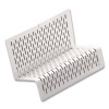 Urban Collection Punched Metal Business Card Holder, Holds 50 2 X 3.5 Cards, Perforated Steel, White