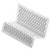 Urban Collection Punched Metal Business Card Holder, Holds 50 2 X 3.5 Cards, Perforated Steel, White