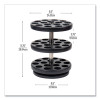 Anchor Collection 3-Tier Single Serve Pod Carousel Countertop Organizer, 9.5 x 9.5 x 11.75, Black