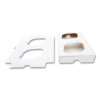 Cupcake Holder Inserts, 2-Cupcake Holder, 7.88 x 3.88 x 0.88, White/Brown, Paper, 200/Carton