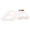 Cupcake Holder Inserts, 2-Cupcake Holder, 7.88 x 3.88 x 0.88, White/Brown, Paper, 200/Carton