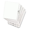 Avery-Style Preprinted Legal Bottom Tab Divider, 26-Tab, Exhibit K, 11 x 8.5, White, 25/Pk