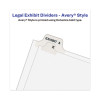 Avery-Style Preprinted Legal Bottom Tab Divider, 26-Tab, Exhibit K, 11 x 8.5, White, 25/Pk