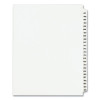 Preprinted Legal Exhibit Side Tab Index Dividers, Avery Style, 25-Tab, 401 To 425, 11 X 8.5, White, 1 Set, (1346)