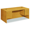 10500 Series Double 3/4-Height Pedestal Desk, Left And Right: Box/File, 72" x 36" x 29.5", Harvest