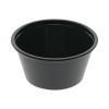 Plastic Portion Cup, 2 Oz, Black, 200/Bag, 12 Bags/Carton