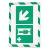 Duraframe Security Magnetic Sign Holder, 8.5 x 11, Green/White Frame, 2/Pack