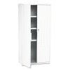 Rough n Ready Storage Cabinet, Three-Shelf, 33w x 18d x 66h, Platinum
