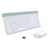 Mk470 Slim Wireless Keyboard And Mouse Combo, 2.4 Ghz/33 Ft Wireless Range, Off-White