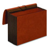 Heavy-Duty Expanding Wallet With Flap And Cord Closure, 7" Expansion, 1 Pocket, Letter Size, Redrope