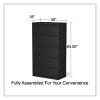 Lateral File, 5 Legal/Letter/A4/A5-Size File Drawers, Black, 36" x 18.63" x 67.63"