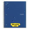 Wirebound Notebook, 1-Subject, Medium/College Rule, Assorted Cover Colors, (100) 11" x 8.5" Sheets, 3/Pack
